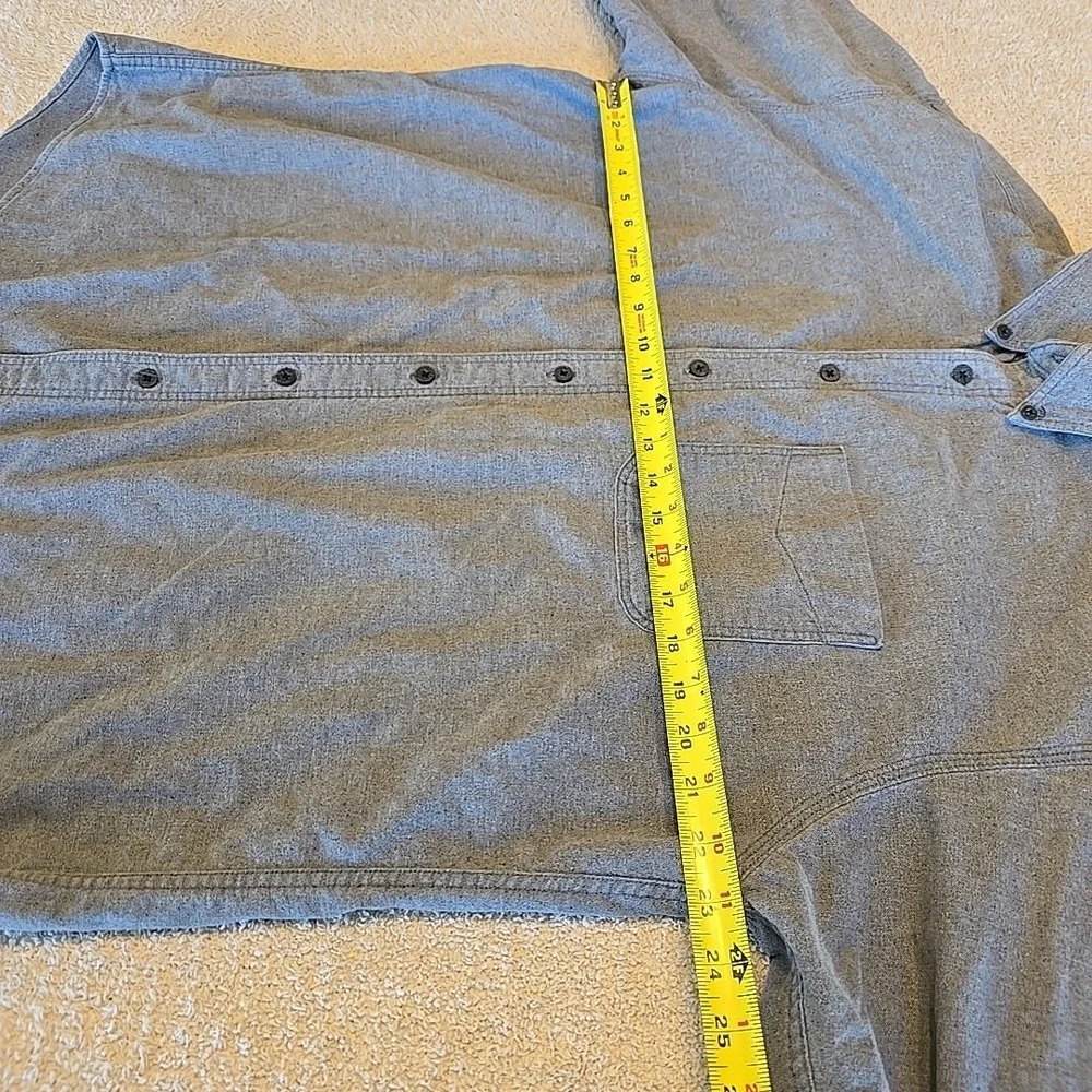 Vintage Woolrich‎ USA Made Men's XL Gray Long Sleeve 100%Cotton Shirt Flannel